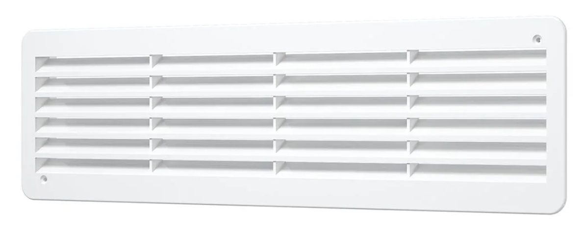 Решетка вентиляционная дверная ERA 4513ДП 450х130, двухсторонняя переточная белая