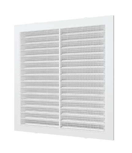 Решетка вытяжная с сеткой без рамки ERA 1313С 138х138 мм белая