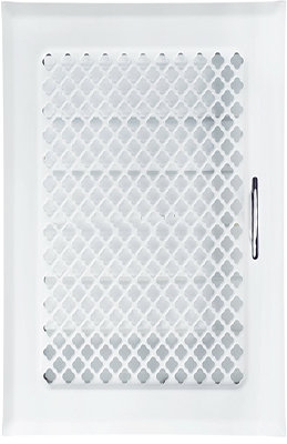 Вентиляционная решётка стальная 19 дл с жалюзи с фланцем 100 мм (порошковая краска)