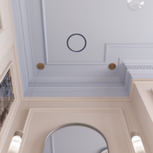 Диффузор под покраску скрытого монтажа SECRET RING 100/90 с приточно-вытяжным вентилятором